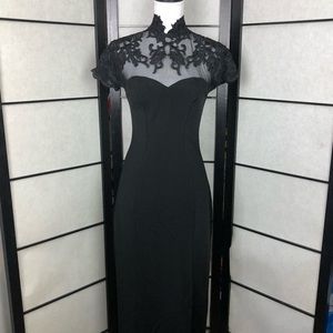 Tadashi Long Elegant Black Evening Gown